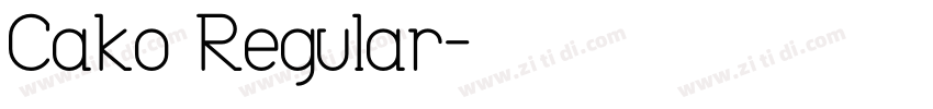 Cako Regular字体转换